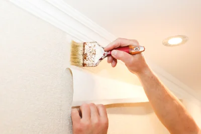 Pose de papier peint à la Villedieu — revêtements muraux et toiles de verre
